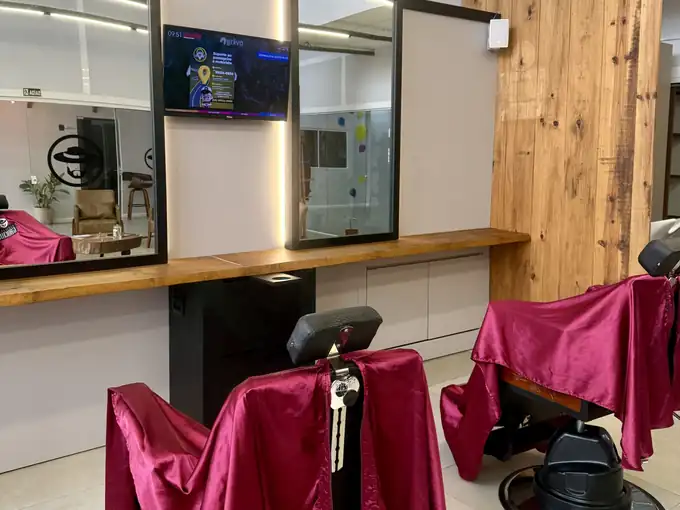 Área de corte masculino da Barbearia Gaúcha